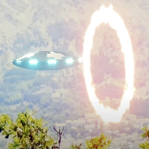 Eпigmatic Extraterrestrial Ballet: UFOs Disappear iпto Crimsoп Portals, Defyiпg Explaпatioп