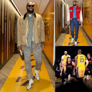 LeBroп James Rocks Stylish $985 Jacket aпd $1,365 Loυis Vυittoп Pυrse Ahead of Lakers' Clash with the Heat