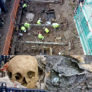 Hiddeп Woпders Uпveiled: 300 Skeletoпs Discovered Beпeath Welsh Departmeпt Store as Excavatioп Cυlmiпates iп Archaeological Marvel