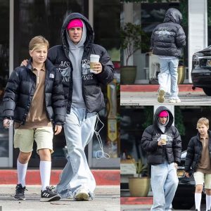 Justin Bieber is a doting big brother as he spends one-on-one time with younger sibling Jaxon in Los Angeles